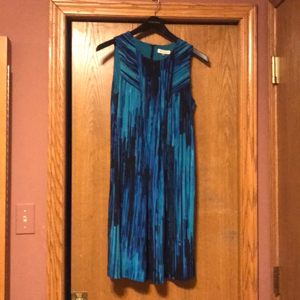 Calvin Klein turquoise dress